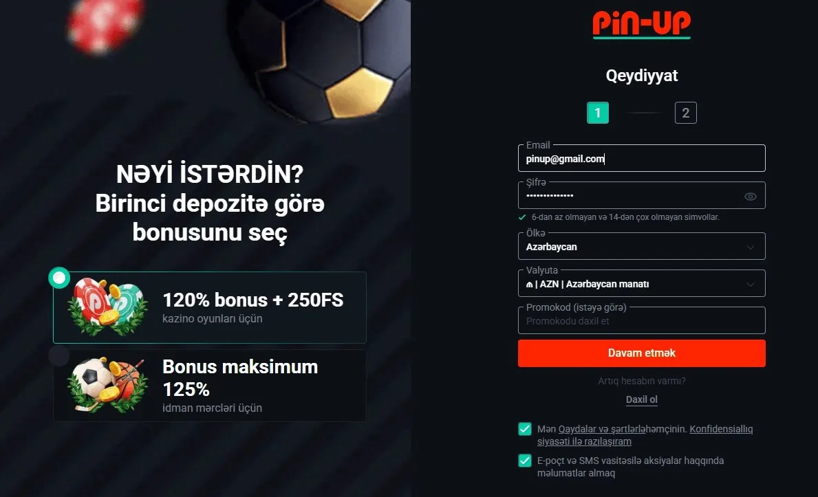 PinUp Casino Giriş və Şəxsi Kabinet